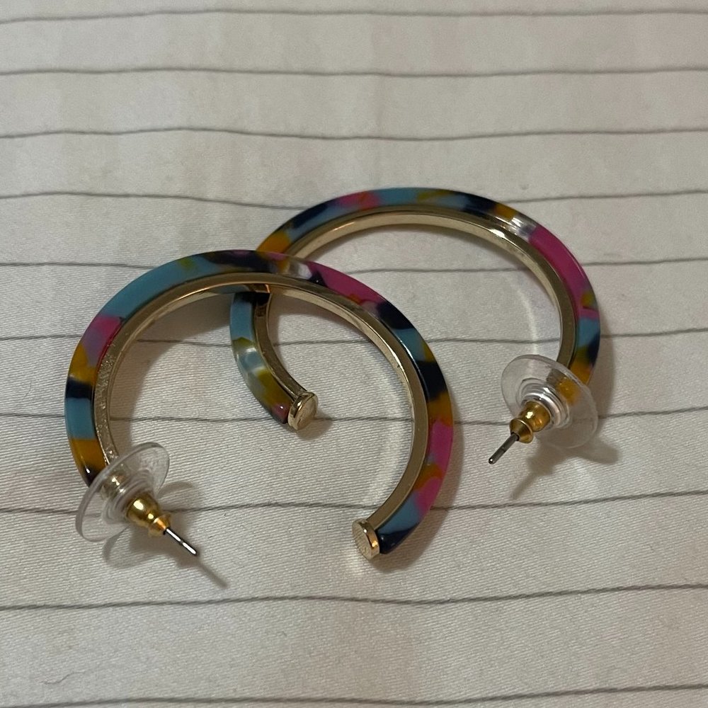 Loft multicolored hoop earrings